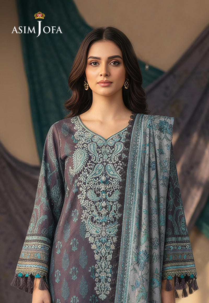 AJDSAI-546 LAWN STITCHED 3 PCS