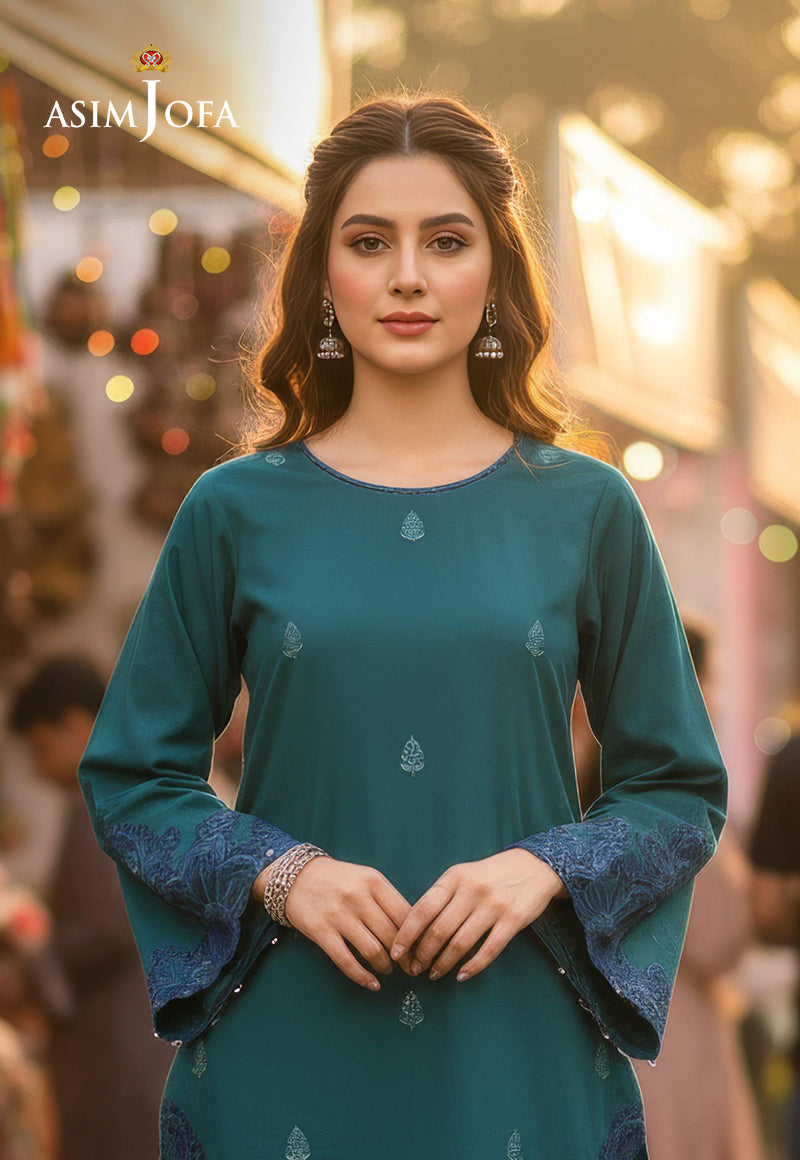 AJDSAI-553 EMBROIDERED LAWN STITCHED 2 PCS