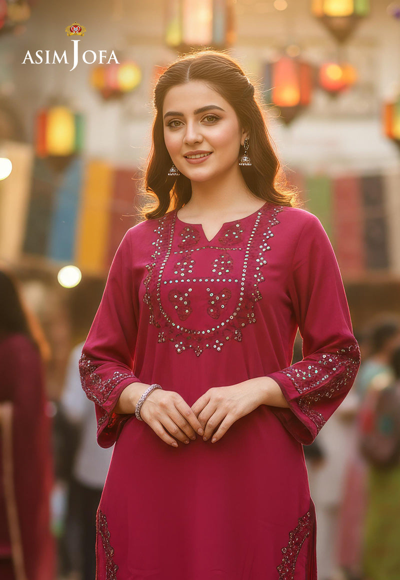 AJDSAI-554 EMBROIDERED LAWN STITCHED 2 PCS