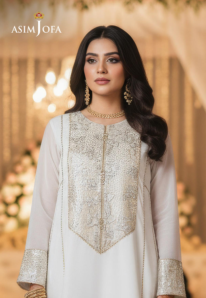 AJDSAI-586 EMBROIDERED CHIFFON STITCHED 3 PCS