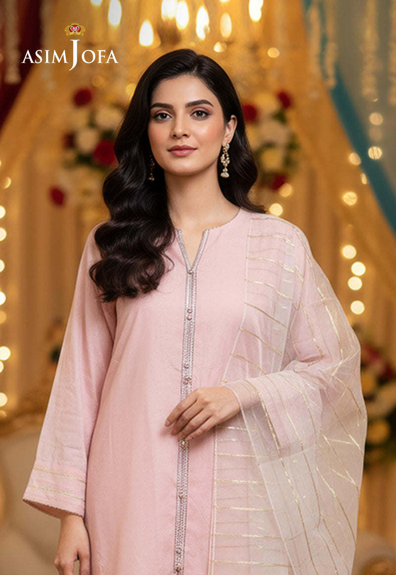 AJDSAI-594 EMBROIDERED PAPER COTTON STITCHED 3 PCS
