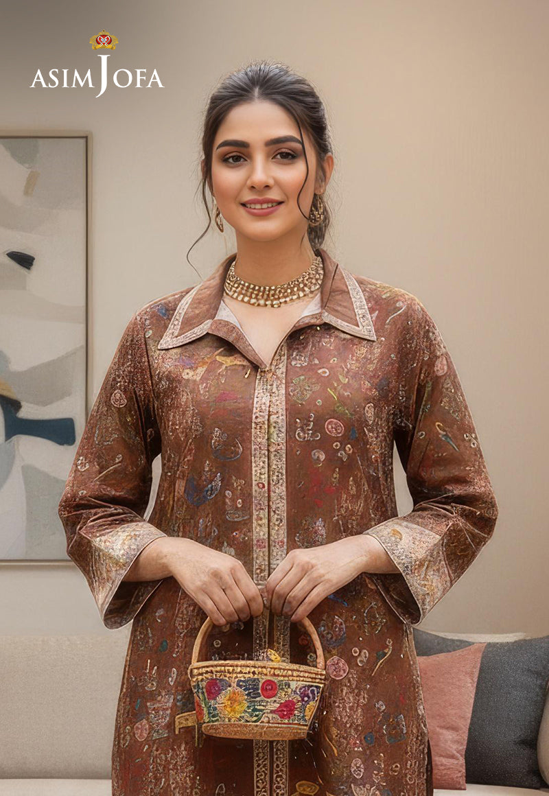 AJDSAI-596 PRINTED LAWN STITCHED 2 PCS