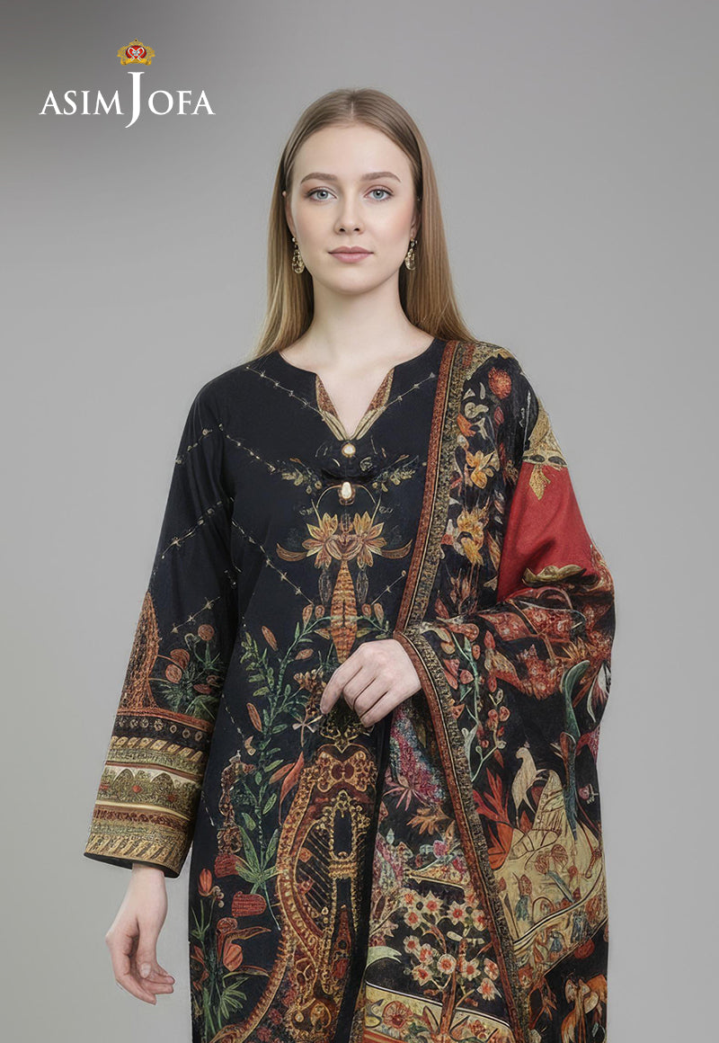 AJDSAI-598 PRINTED LAWN STITCHED 3 PCS