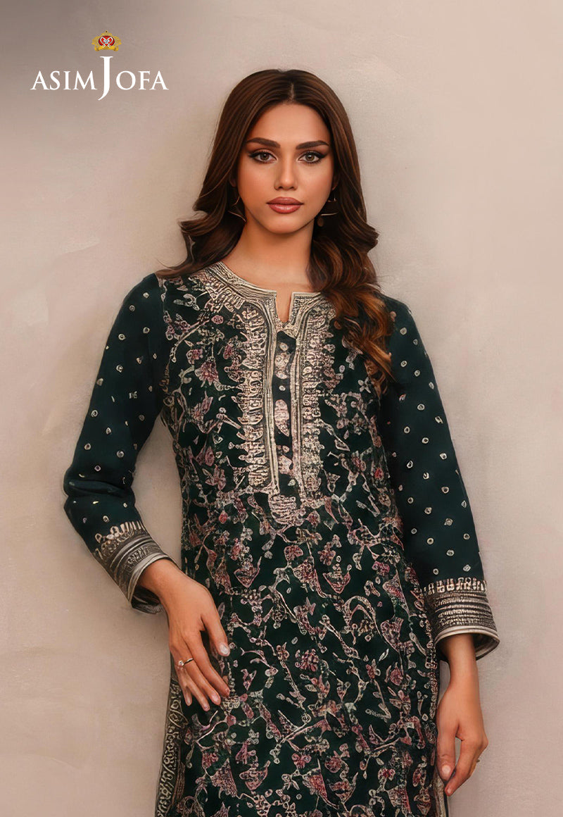 AJDSAI-609 EMBROIDERED LAWN STITCHED 3 PCS