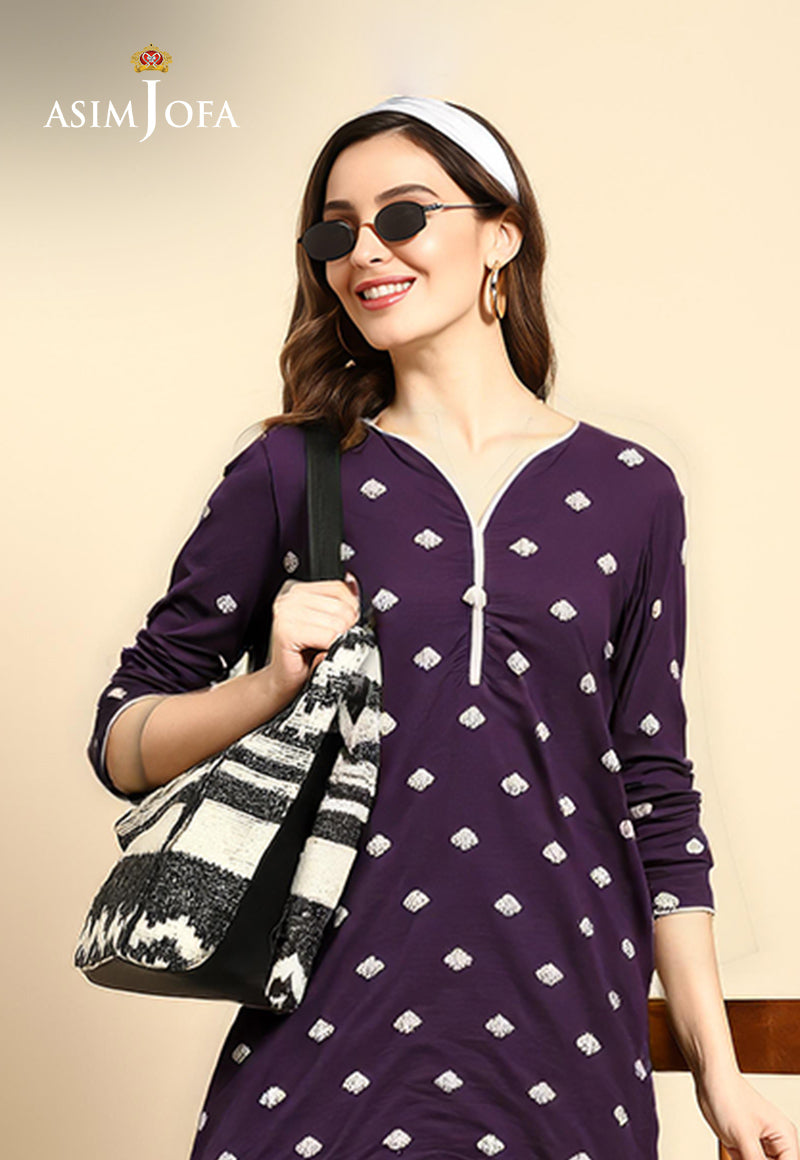 AJDSAI-612 EMBROIDERED RAW SILK STITCHED 3 PCS