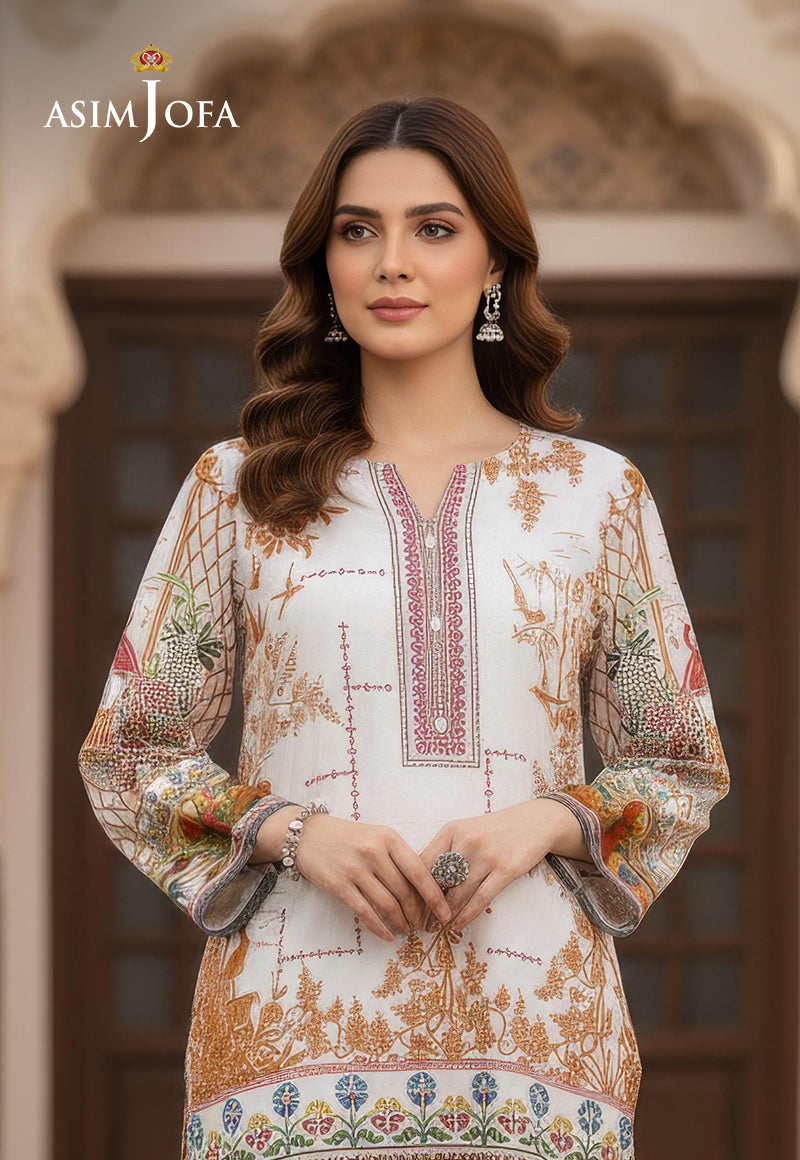 AJDSAI-624 PRINTED LAWN STITCHED 2 PCS