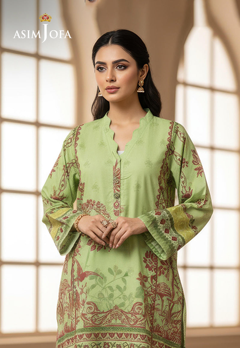 AJDSAI-635 PRINTED LAWN STITCHED 2 PCS