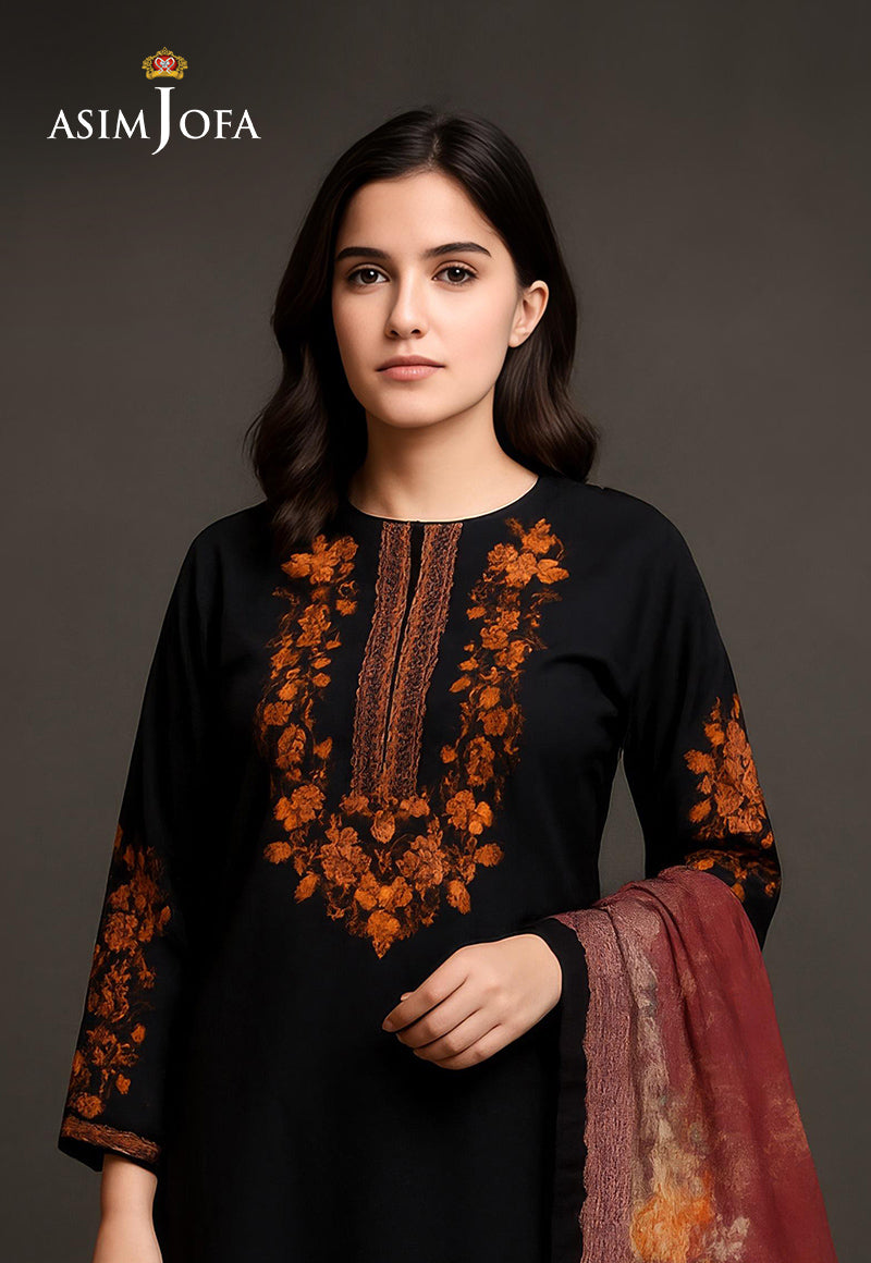 AJDSAI-664 EMBROIDERED LAWN STITCHED 3 PCS