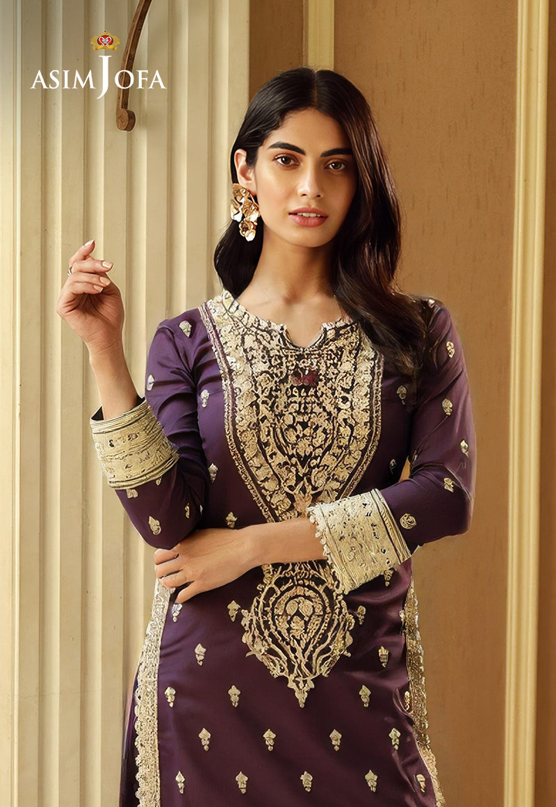 AJDSAI-672 EMBROIDERED TWISTED SILK STITCHED 1 PC