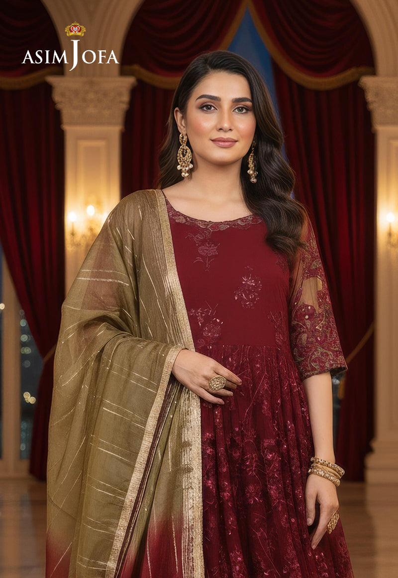 AJDSAI-704 EMBROIDERED NET STITCHED 3 PCS