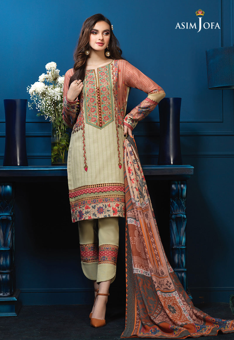 AJED-06 EMBROIDERED KHADDAR STITCHED 1 PC