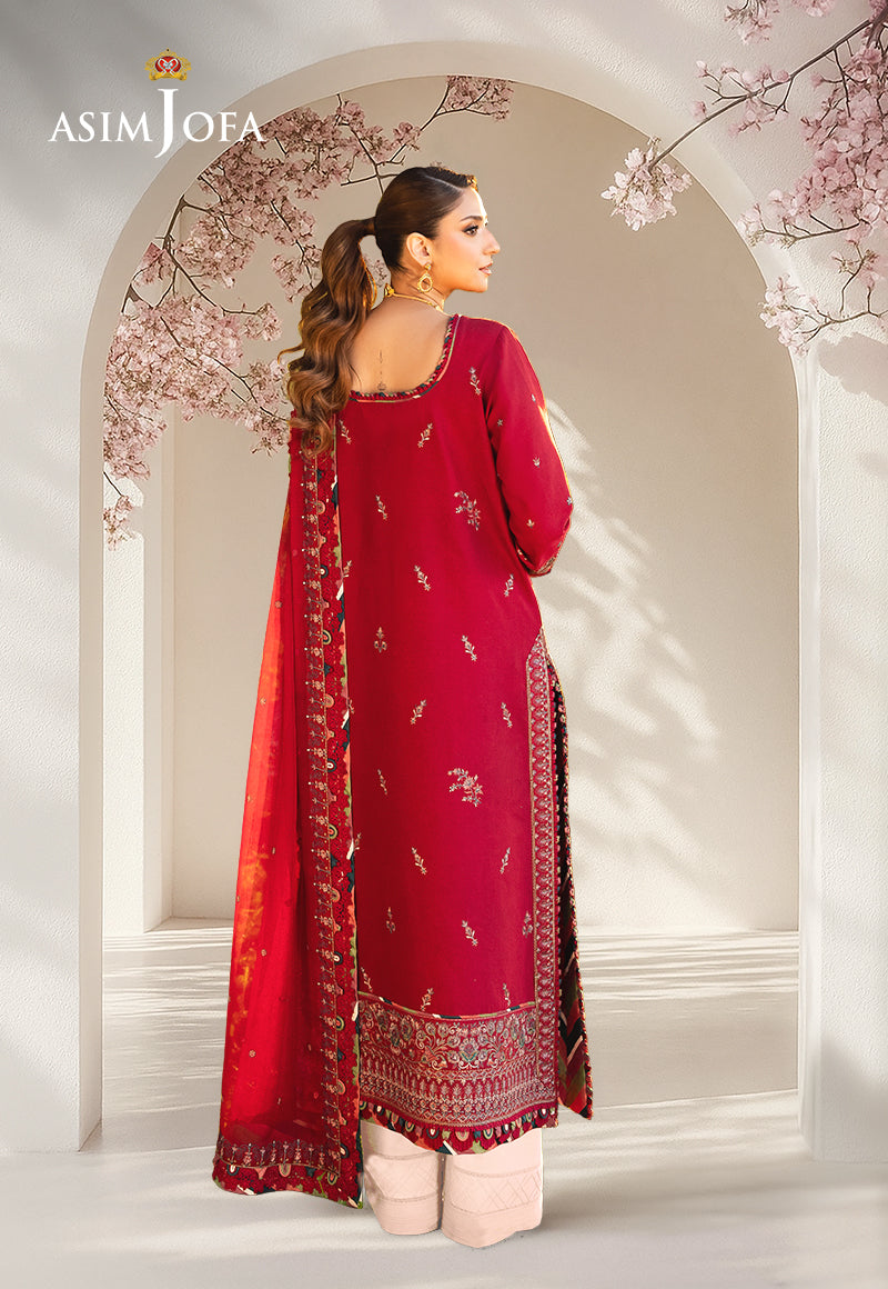 AJELLB-06 EMBROIDERED LAWN STITCHED 3 PCS