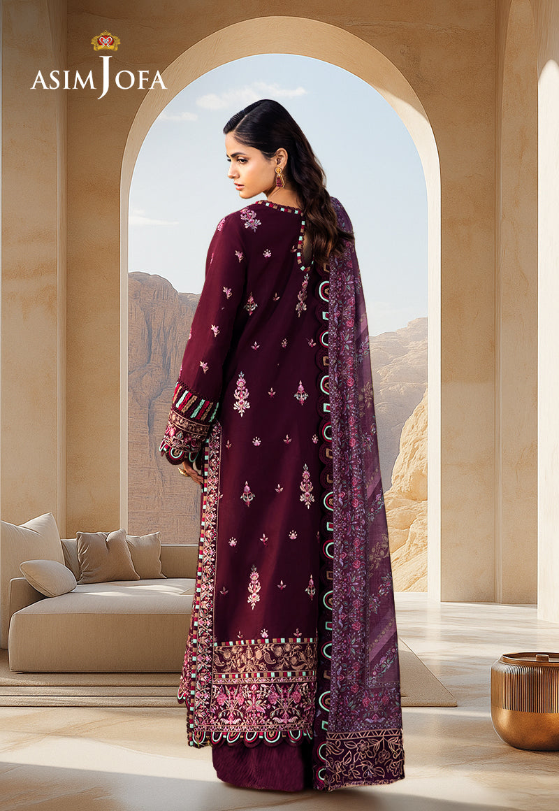 AJELL-12 EMBROIDERED LAWN 3 PCS