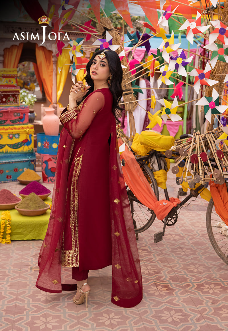 AJEMB-10 EMBROIDERED NET STITCHED 3 PCS