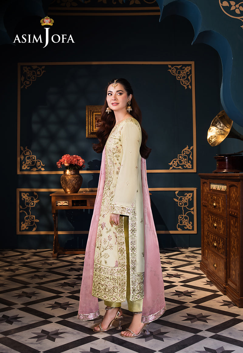 AJFILEB-15 EMBROIDERED LAWN STITCHED 3 PCS