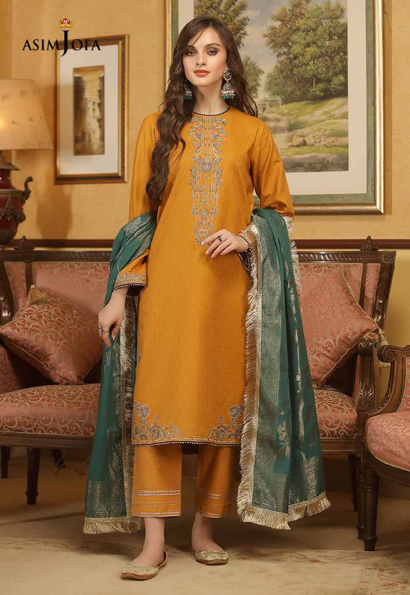 AJJDD-03 EMBROIDERED SELFD-JACQUARD 3 PCS