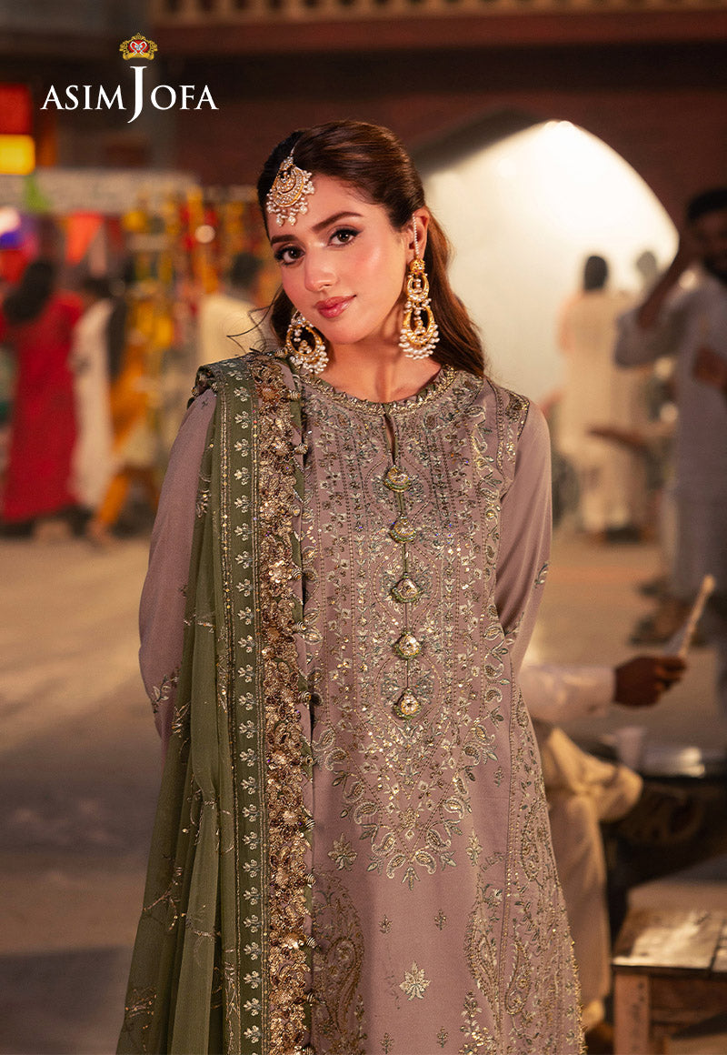 AJKKD-08 EMBROIDERED STITCHED 3 PCS