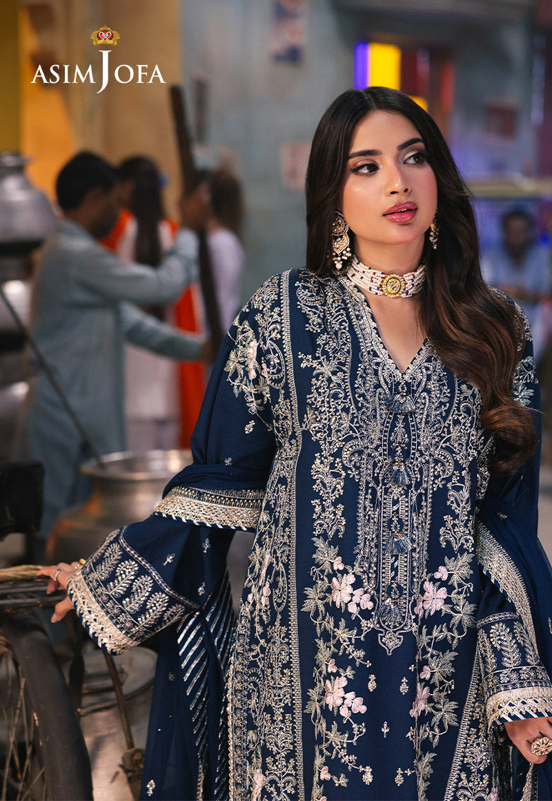 AJKKD-25-XS EMBROIDERED TWISTED SILK 3 PCS