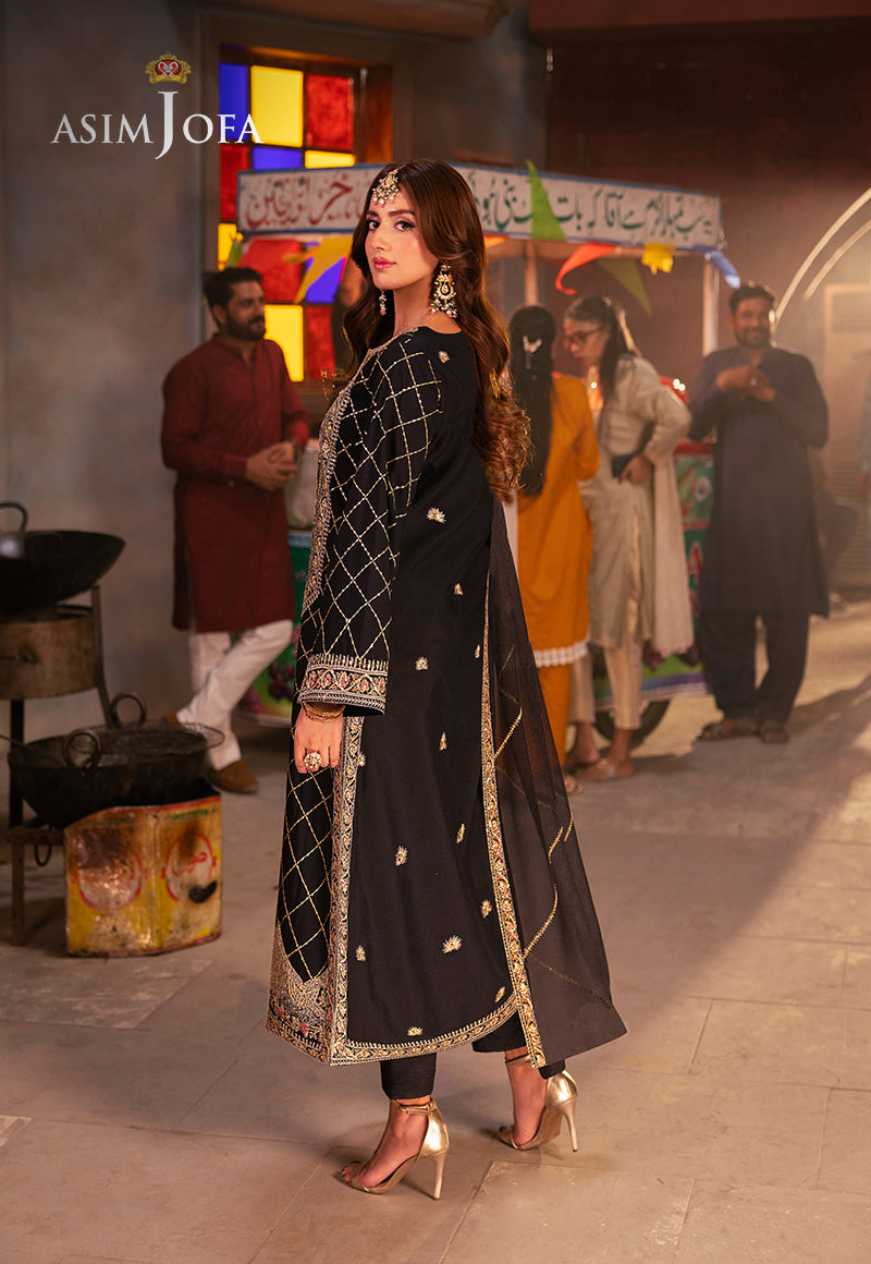 AJKKD-02 EMBROIDERED TWISTED SILK STITCHED 3 PCS