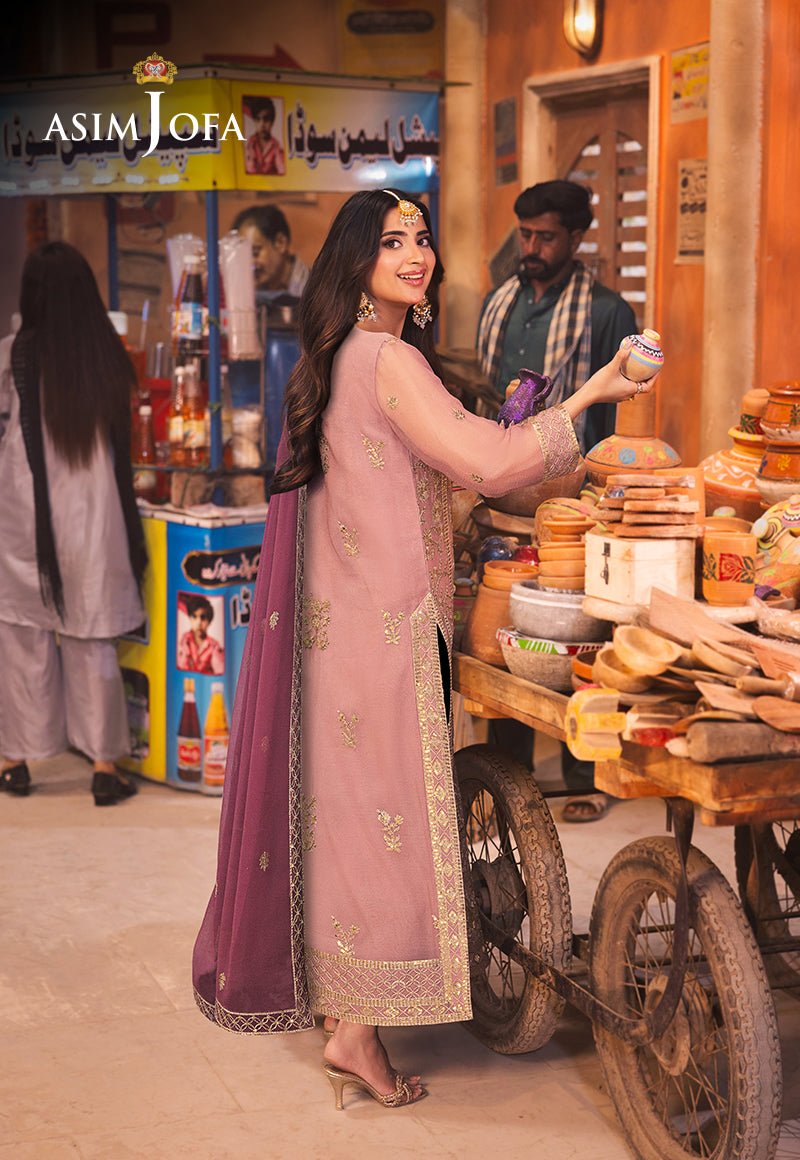 AJKKB-04 EMBROIDERED CHIFFON STITCHED 3 PCS