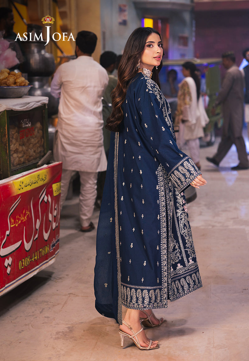 AJKKB-25 EMBROIDERED TWISTED SILK STITCHED 3 PCS