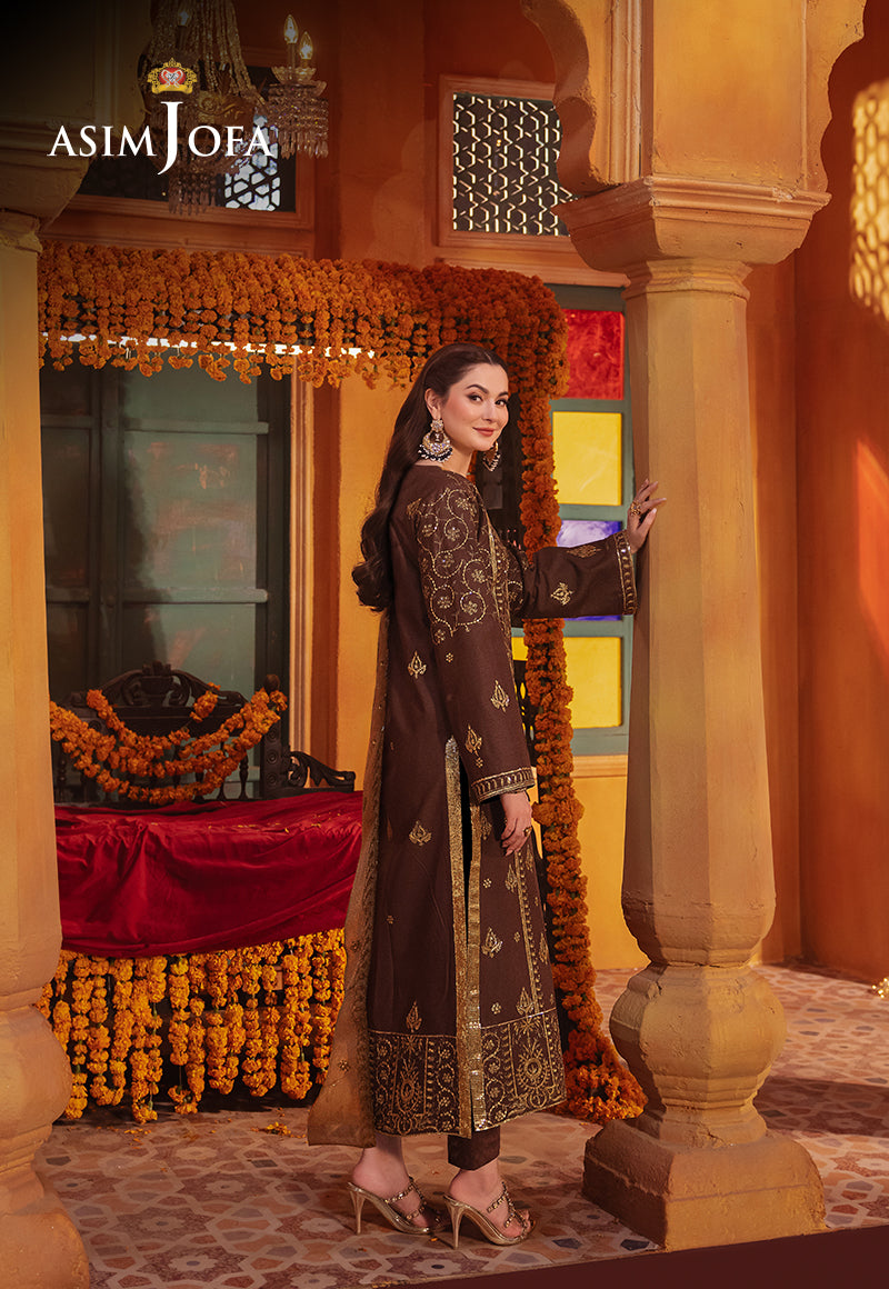 AJKKB-26 EMBROIDERED TWISTED SILK STITCHED 3 PCS