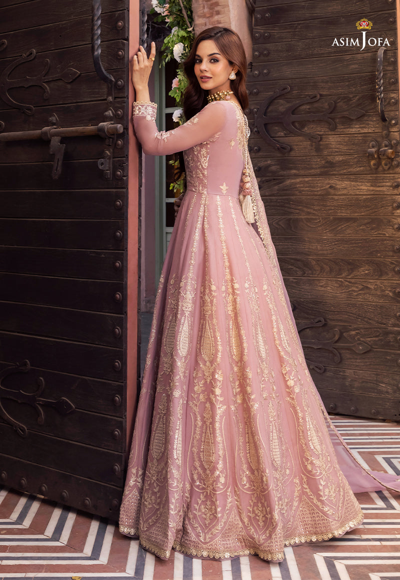 AJMD-19 EMBROIDERED CHIFFON STITCHED 2 PCS