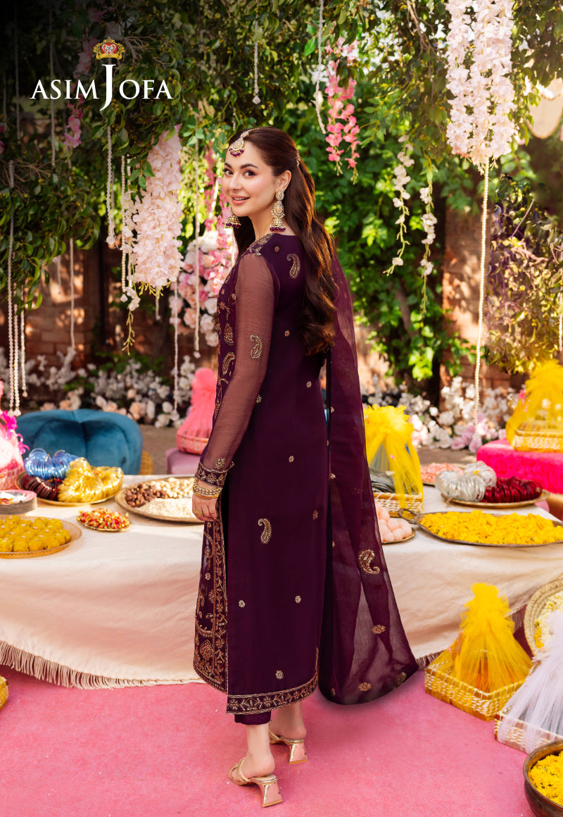 AJMJB-02 EMBROIDERED CHIFFON STITCHED 3 PCS