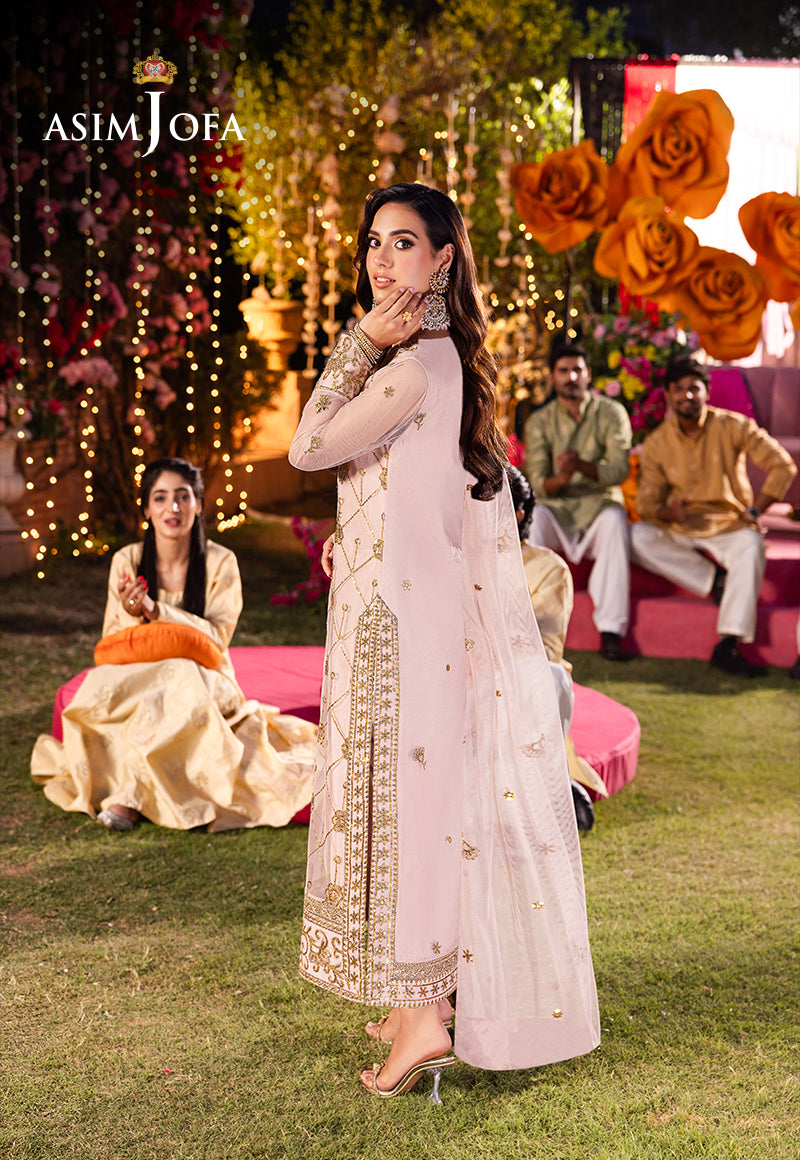 AJMJB-05 EMBROIDERED NET STITCHED 3 PCS