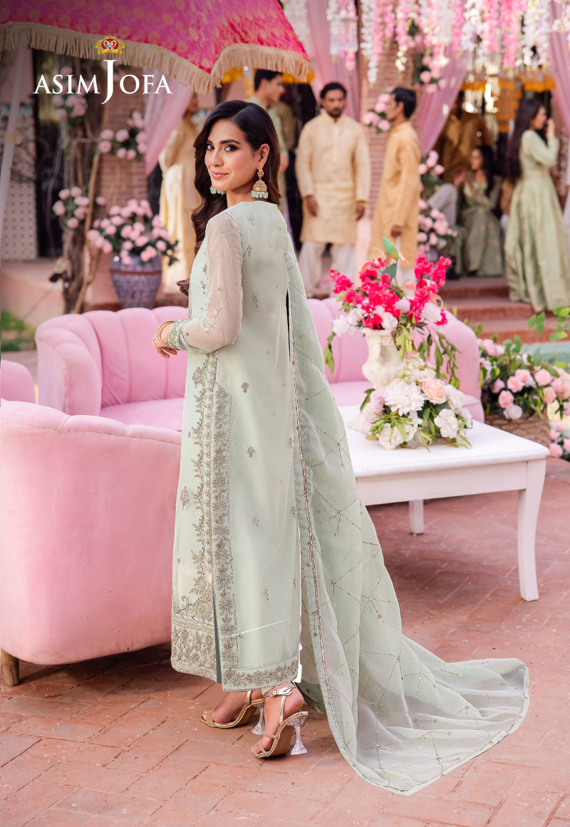 AJMJB-18 EMBROIDERED NET STITCHED 3 PCS