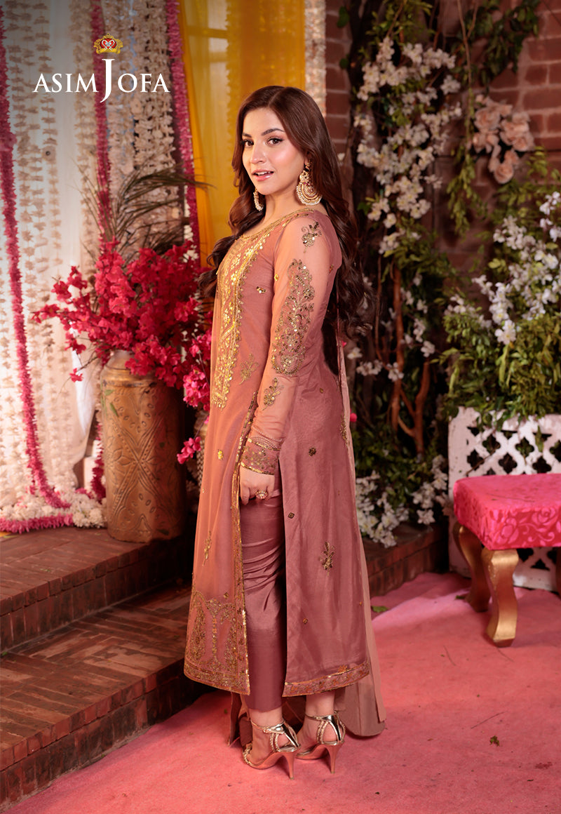 AJMJB-25 EMBROIDERED NET STITCHED 3 PCS