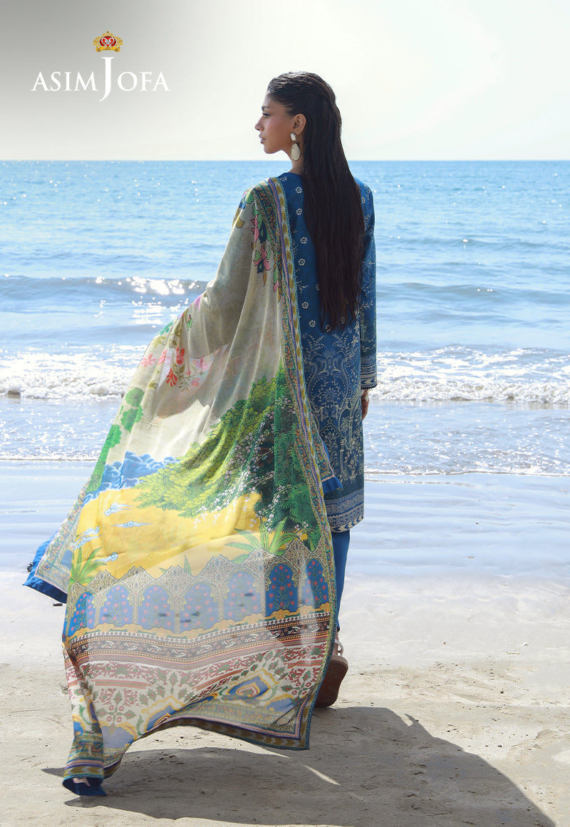 AJPB-154 PRINTED ARABIC LAWN STITCHED 3 PCS