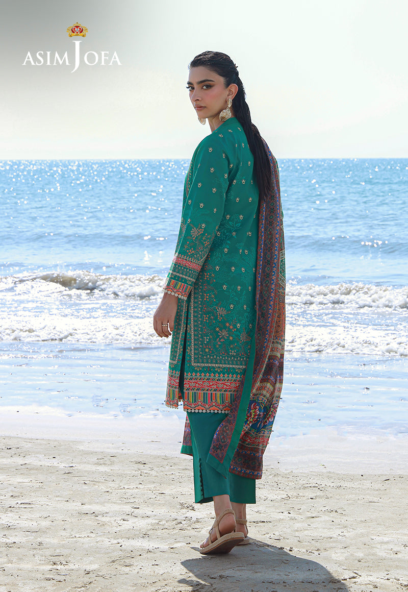 AJPB-157 PRINTED ARABIC LAWN STITCHED 3 PCS