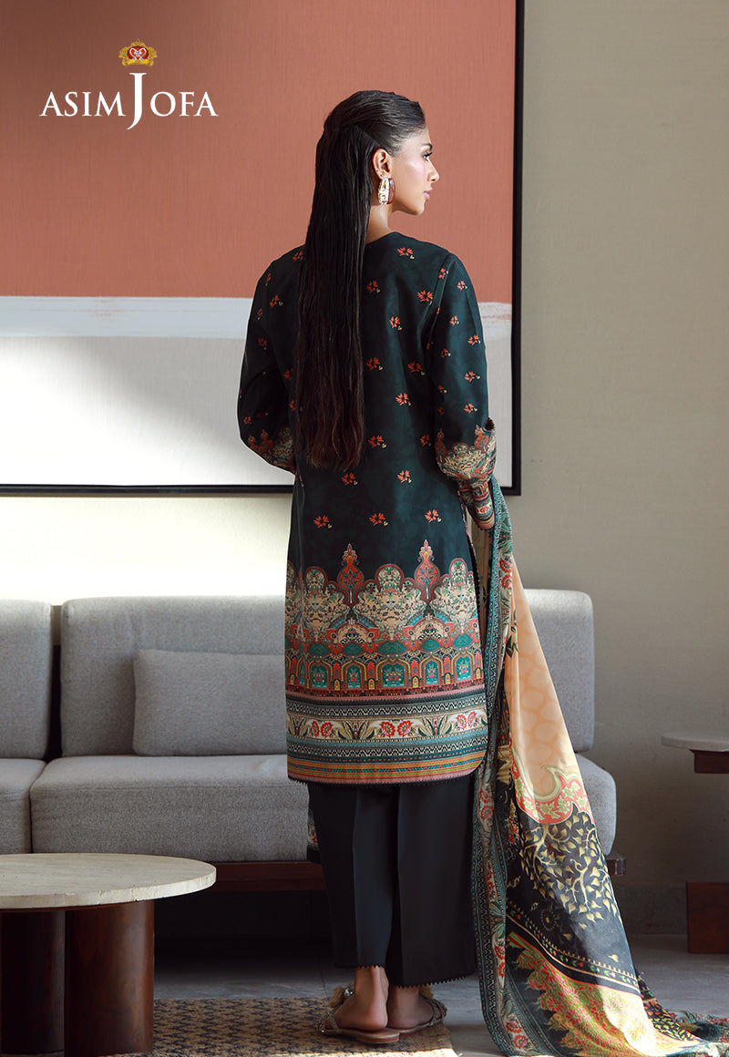AJPB-158 PRINTED ARABIC LAWN STITCHED 3 PCS