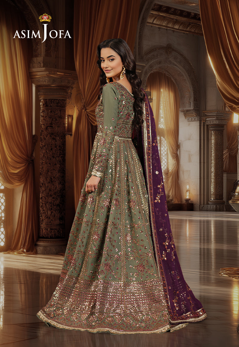 AJPF-37 EMBROIDERED SPUN RAW SILK 3 PCS