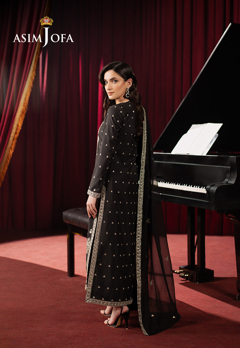 AJPFB-01 EMBROIDERED SILK STITCHED 3 PCS