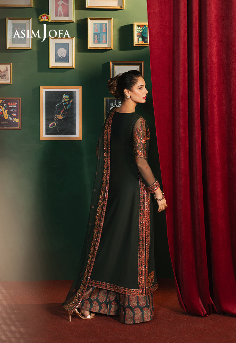 AJPFB-08 EMBROIDERED NET STITCHED 3 PCS