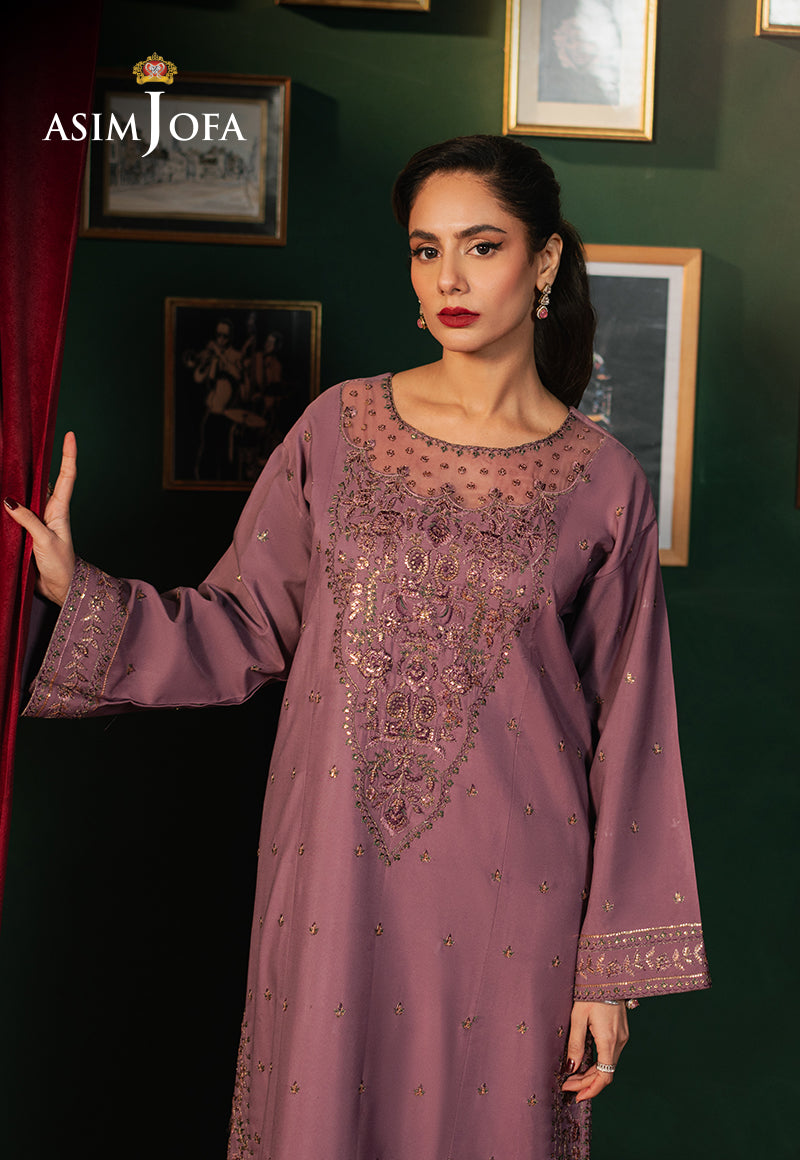 AJPFB-09 EMBROIDERED SILK STITCHED 2 PCS