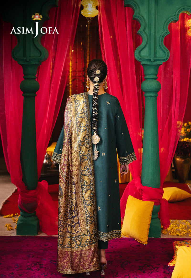 AJRAB-30 EMBROIDERED LAWN STITCHED 3 PCS