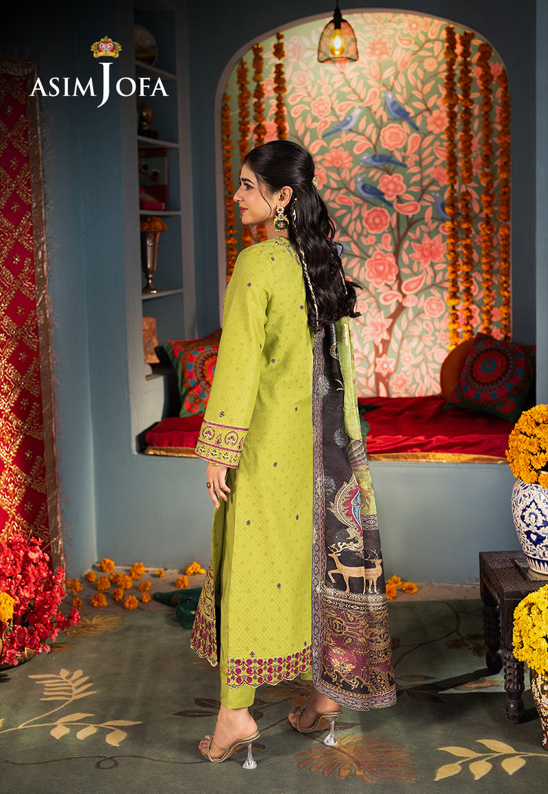 AJRAB-23 EMBROIDERED JACQUARD STITCHED 3 PCS