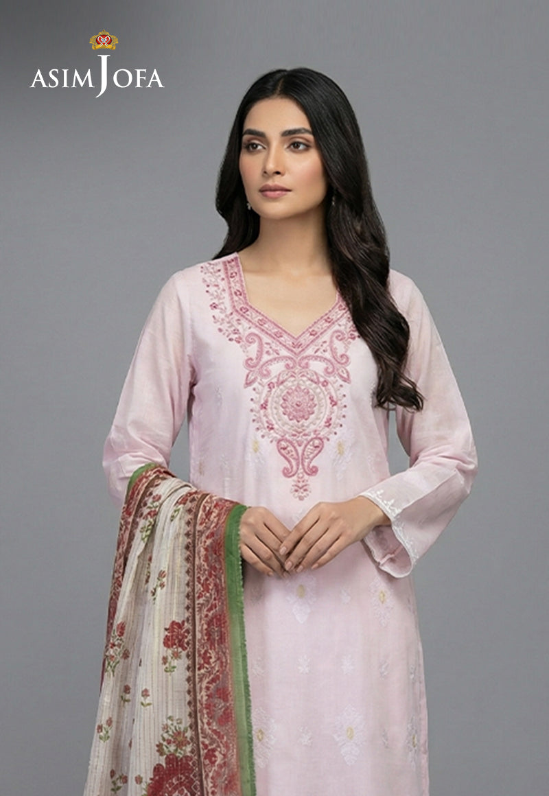 Ajso-150 Unstitched 2 Pcs Shirt Dupatta