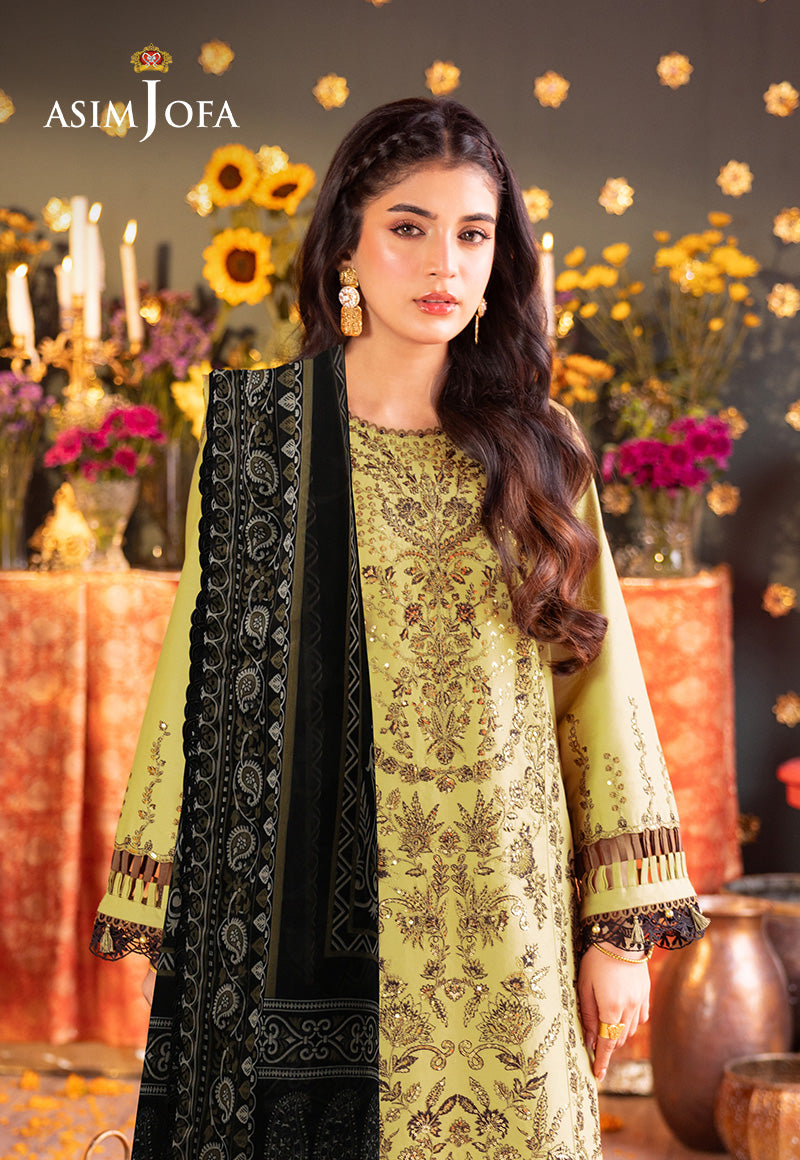 Ajso-166 Unstitched 2 Pcs Shirt Dupatta
