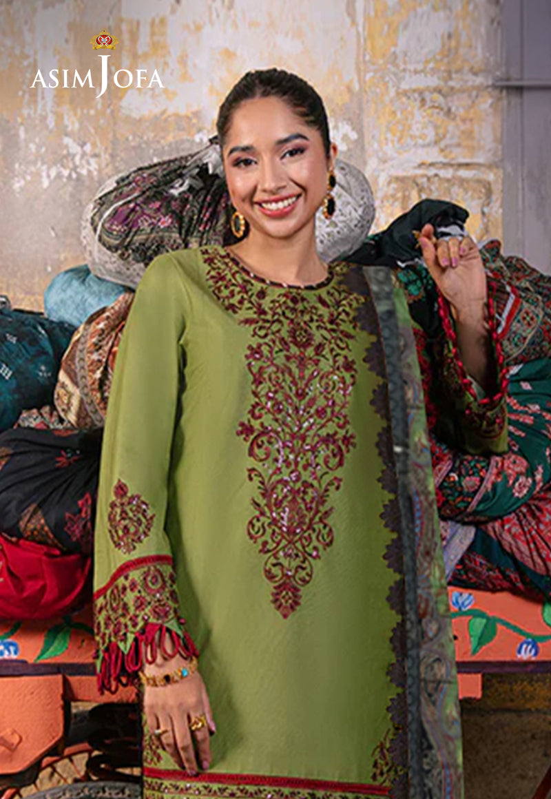 Ajso-174 Unstitched 2 Pcs Shirt Dupatta