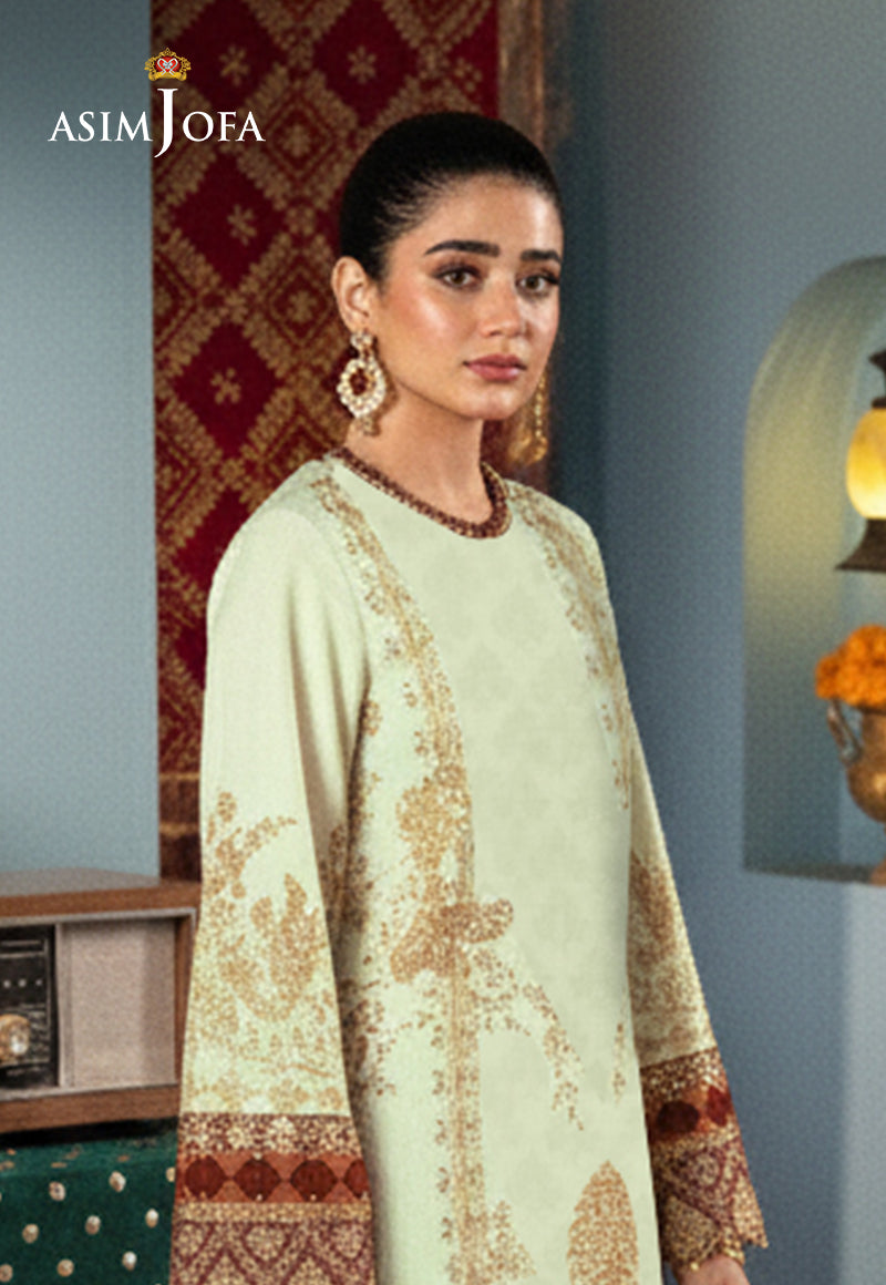 Ajso-175 Unstitched 2 Pcs Shirt Trouser