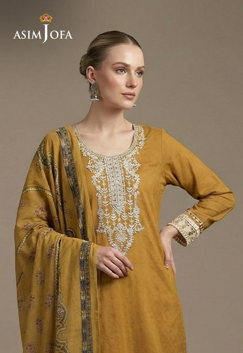 Ajso-184 Unstitched 3 Pcs Shirt Dupatta Trouser