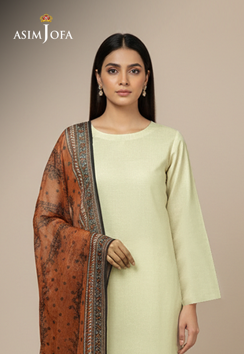 Ajso-261 Unstitched 3 Pcs Shirt Dupatta Trouser