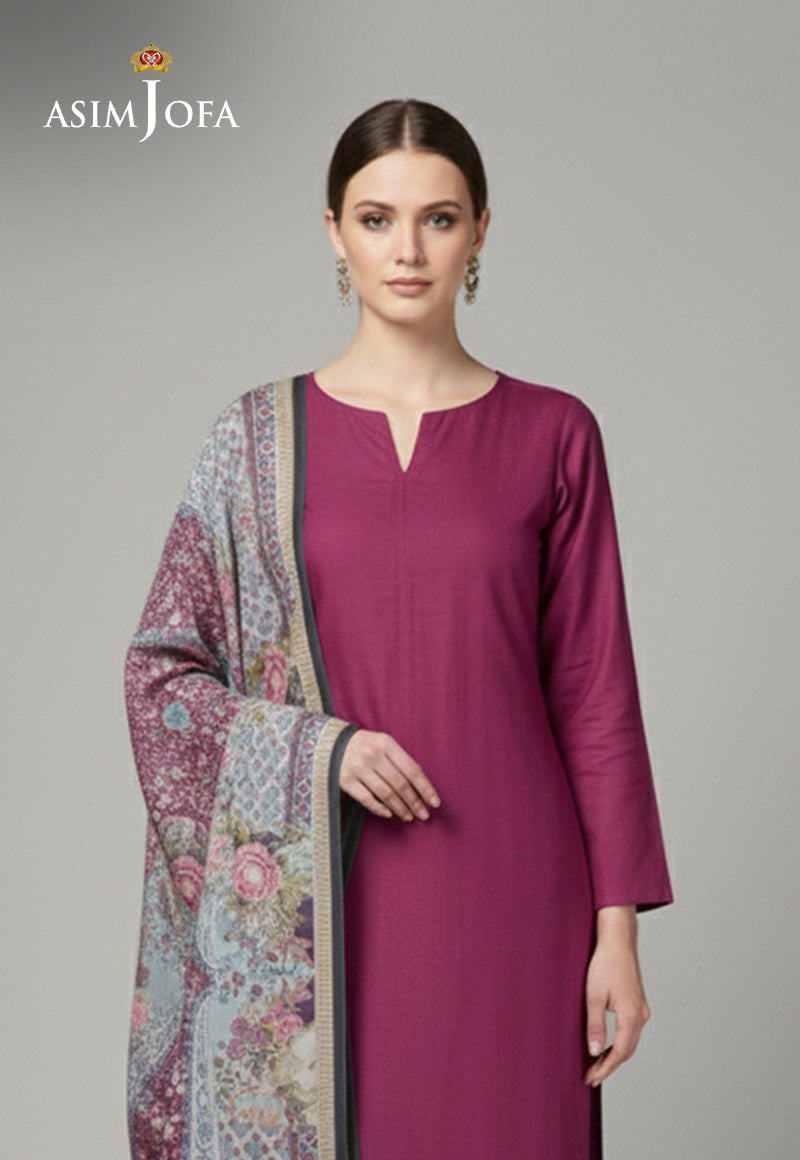 Ajso-263 Unstitched 3 Pcs Shirt Dupatta Trouser