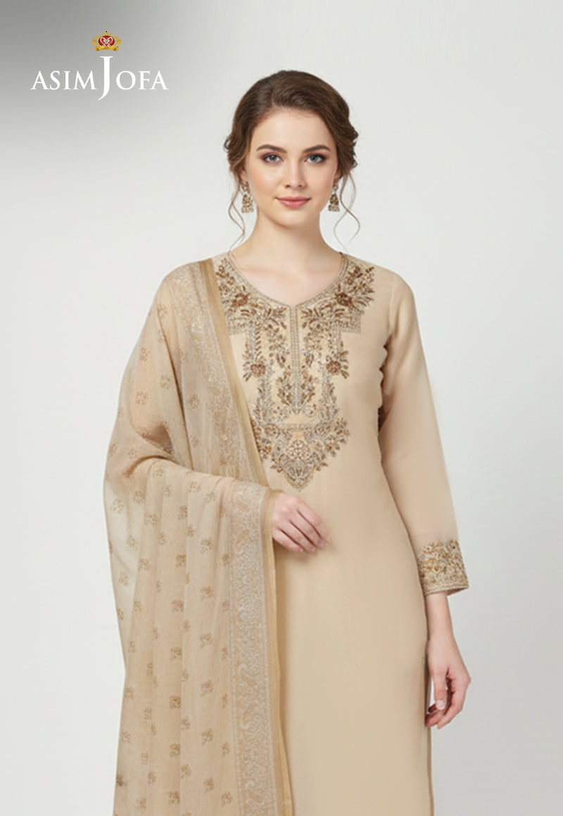 Ajso-285 Unstitched 3 Pcs Shirt Dupatta Trouser