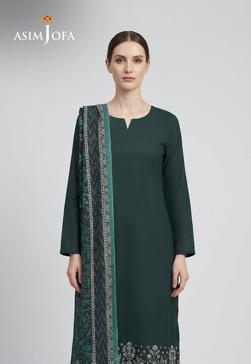 Ajso-286 Unstitched 3 Pcs Shirt Dupatta Trouser