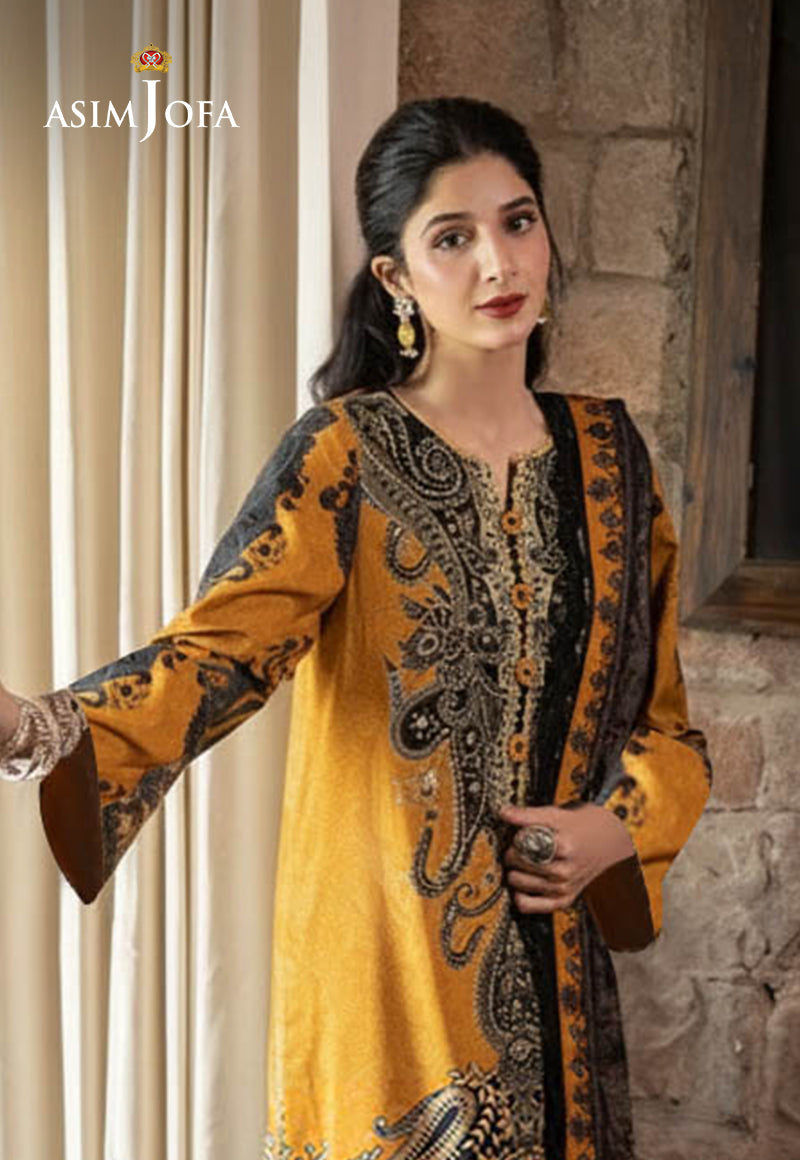 Ajso-56 Unstitched 3 Pcs Shirt Dupatta Trouser